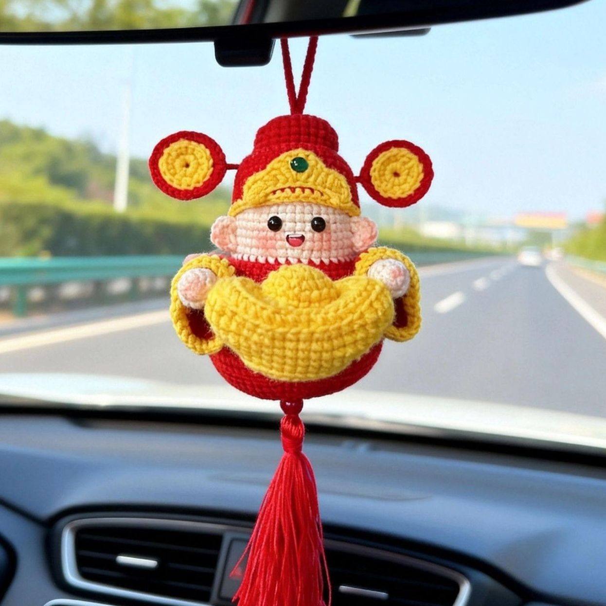 2026新款财神爷挂件毛线手工编织diy材料包钩针新年礼物打发时间,服饰配件/皮带/帽子/围巾,DIY编织材料包,淘宝优惠券,粉丝福利购,淘宝优惠卷