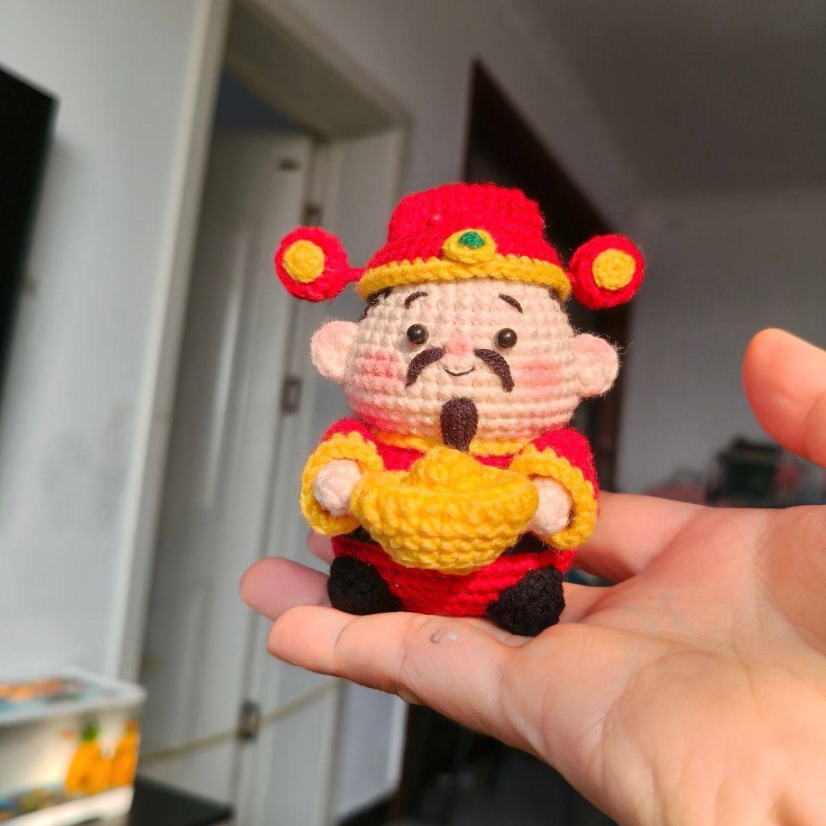 手工diy钩针毛线编织财神玩偶材料包钥匙扣包挂摆件装饰车挂饰品,服饰配件/皮带/帽子/围巾,DIY编织材料包,淘宝优惠券,粉丝福利购,淘宝优惠卷