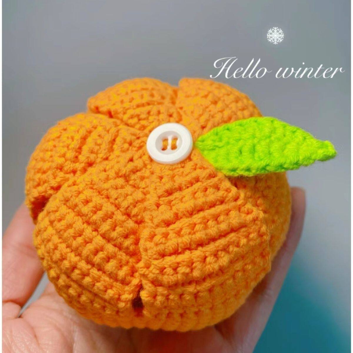 毛线钩针手剥橘子儿童益智diy材料包宝妈解闷手工打发时间送闺蜜