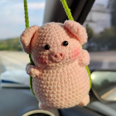手工编织DIY玩偶秋千猪材料包