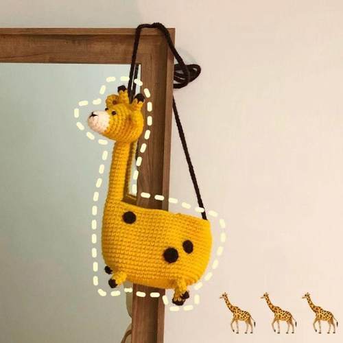 成品长颈鹿手工编织DIY材料包