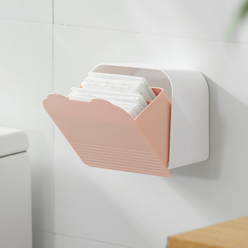 纳川卫生巾带盖壁挂收纳盒