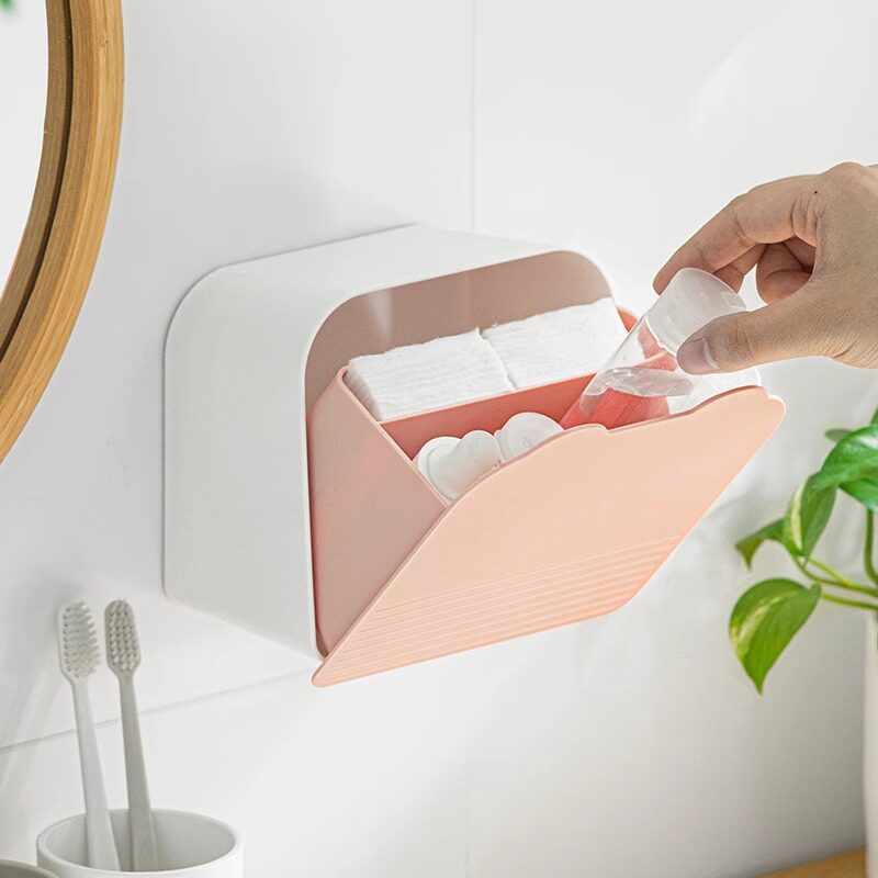 卫生巾姨妈巾收纳盒壁挂式厕所纸盒防水放棉签盒子浴室储物置物架