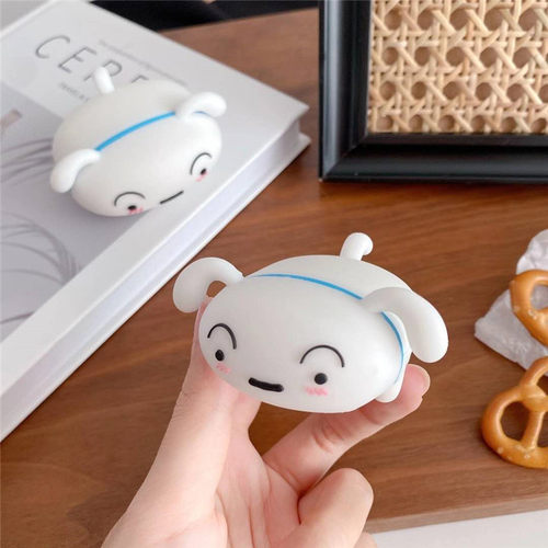 卡通可爱爬爬小白耳机壳适用苹果AirPods2代耳机保护套1代pro硅胶软壳3代防摔华强北洛达五三代保护壳悦虎4代