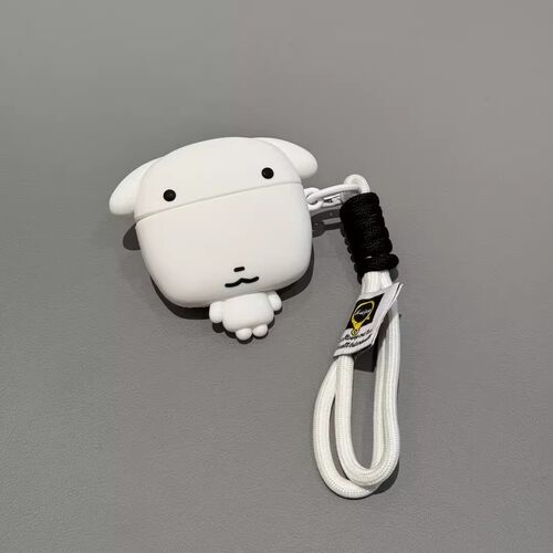 创意卡通白色小狗华强北5代耳机壳适用苹果airpods pro3代保护套4代无线蓝牙耳机套壳硅胶防摔少女心三代五代