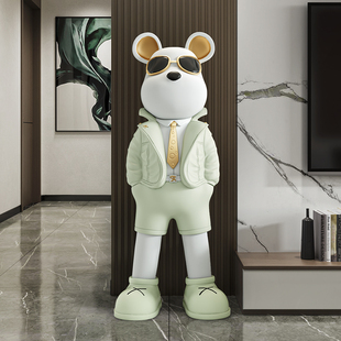 网红暴力熊客厅摆件电视柜旁高端大气上档次家居大型落地装饰品