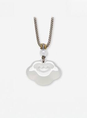 【100%官方正品】玉髓如意锁吊坠