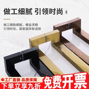 304不锈钢玻璃门拉手高级感方管双弯加厚木门拉手玻璃对装门拉手