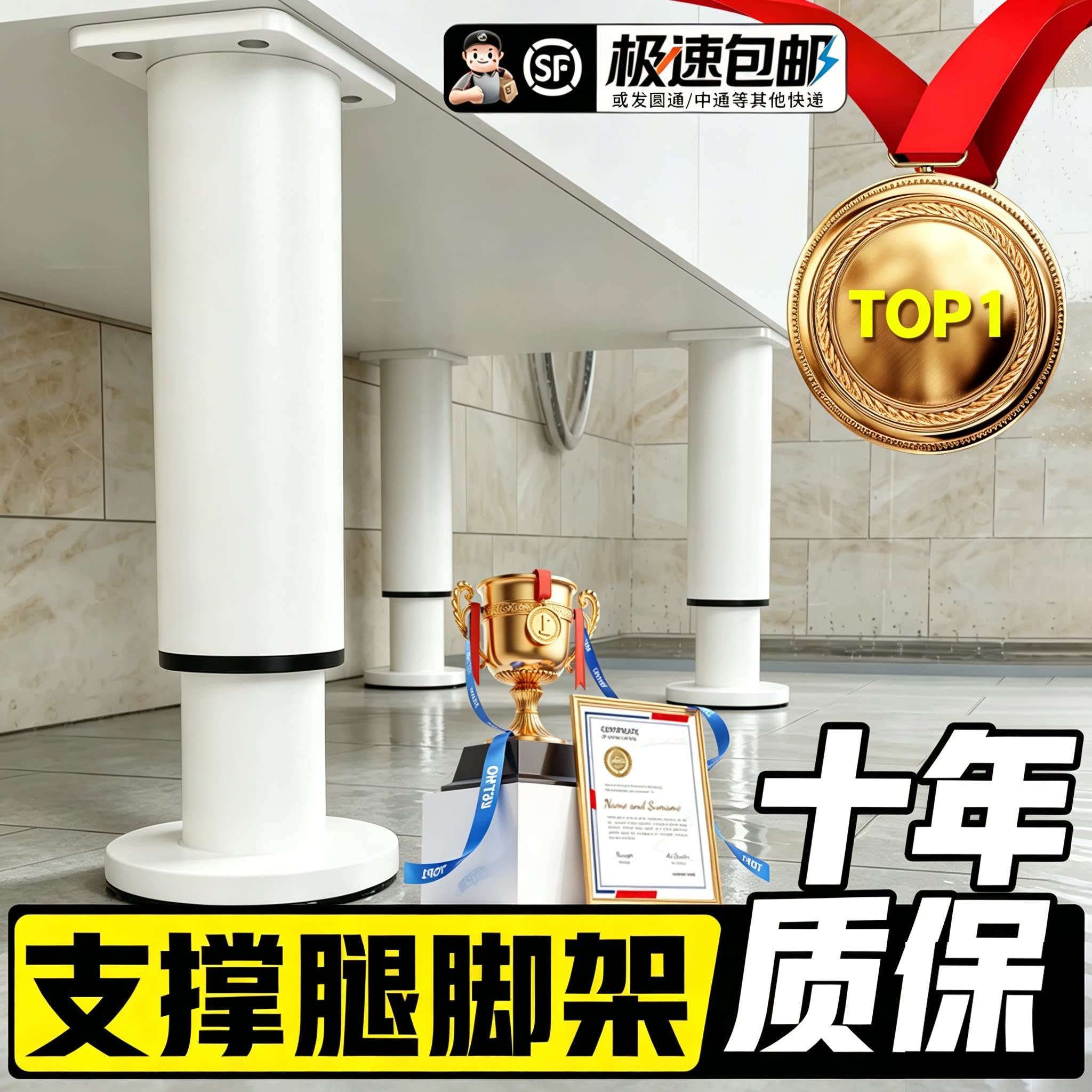 支撑腿脚架浴室柜支撑脚垫高底座图片