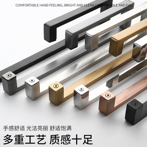 方管L型浴室玻璃门拉手304不锈钢