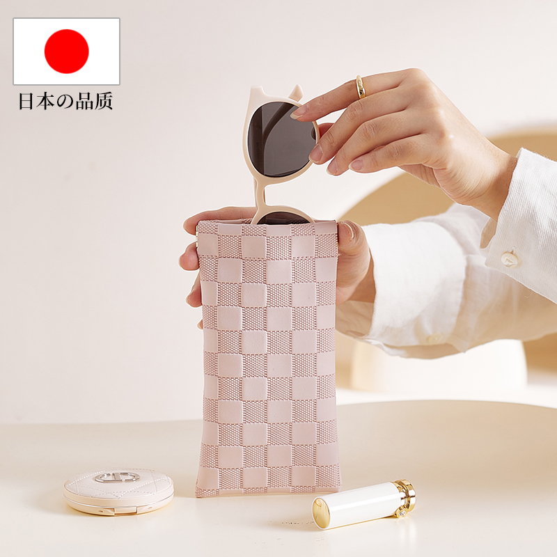 日本眼镜收纳包抗压便携式墨镜太阳镜自动闭合眼镜盒眼睛收纳包