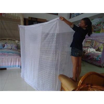 莲花蚊帐四方吊挂老式传统穿竹蚊帐大梅花加高加密特价可定做