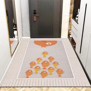 现代轻奢进门入户地垫客厅茶几玄关门厅浴室门口满铺圈绒家用地毯
