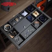 杜邦衣柜拉篮抽屉式 格子抽伸缩裤 架内置滑轨五金配件衣帽间首饰盒