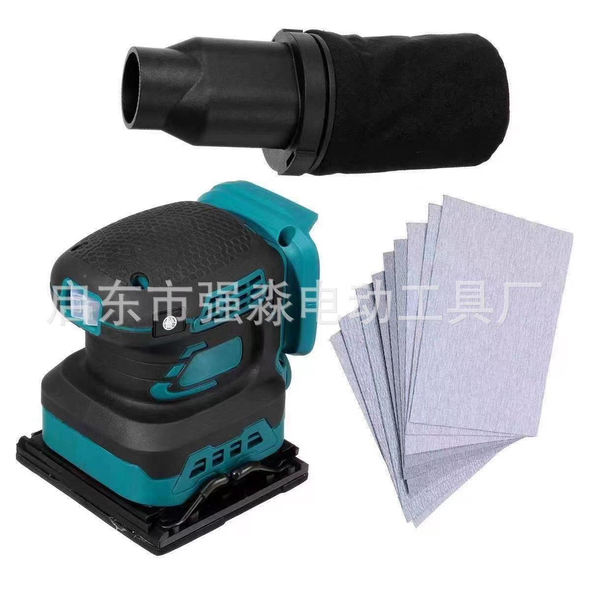 无刷锂电打磨FPM型动机圆形方砂光机砂纸机子腻干磨机木工震抛光