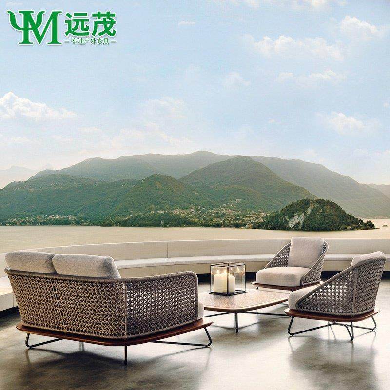 远茂北欧户外沙发庭院铝合金藤编茶桌休闲组合室外家具阳台藤椅子,住宅家具,户外沙发,淘宝优惠券,粉丝福利购,淘宝优惠卷