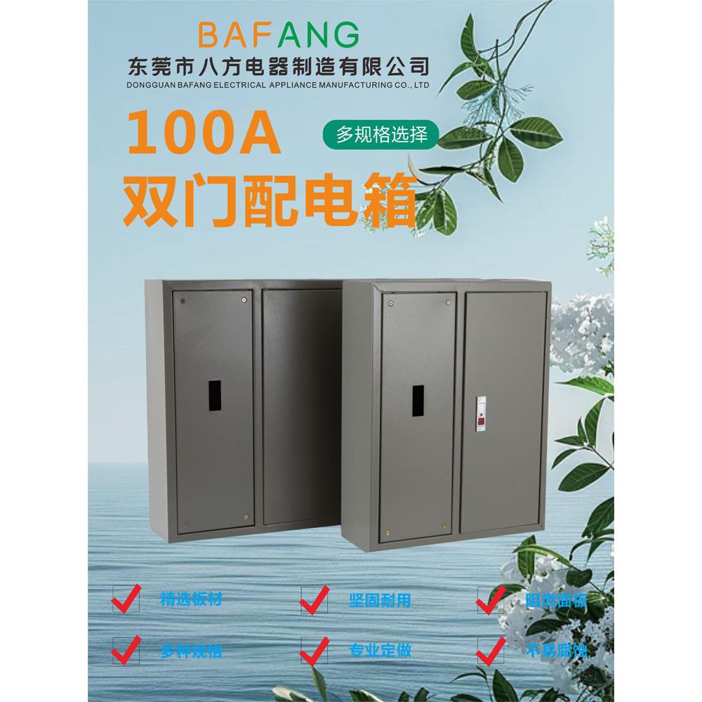 C45 100A加厚不锈钢304双门总开关漏电配电箱照明电源柜