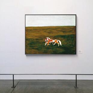 SANYU常玉 草原漫步现代简约北欧风格装饰画 画饭厅玄关挂画 画小