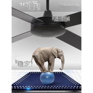 木叶无灯风扇 森林风黑色客厅家用吊扇 工业现代简约铁叶电风扇