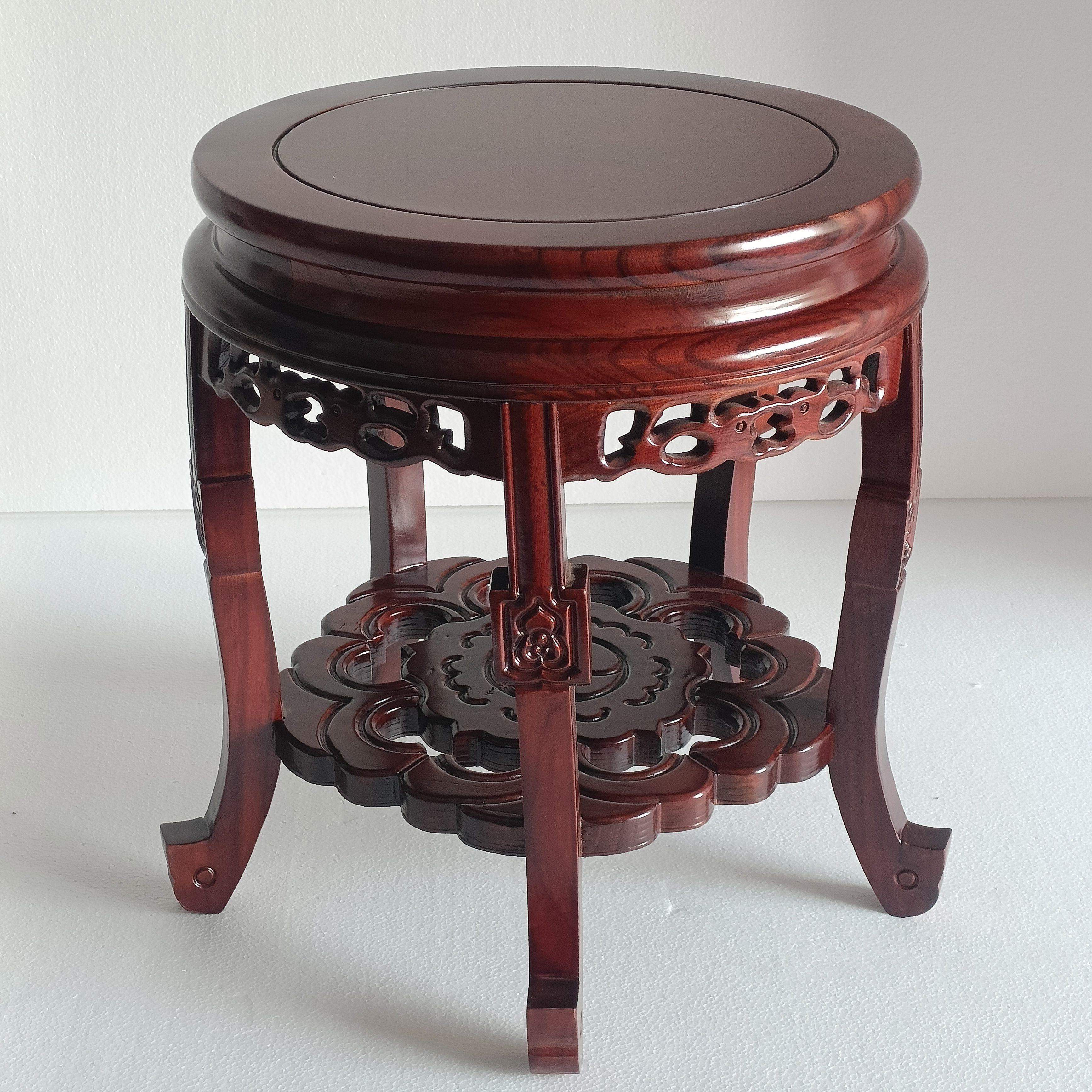 新款实木花架鱼缸架绿植置物架室内落地式架子中式摆件花瓶盆景架