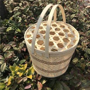 竹编鸡笼关鸡鸭的笼子鸭笼子特大号养小鸡专用笼子外出鸡笼装鸡蛋