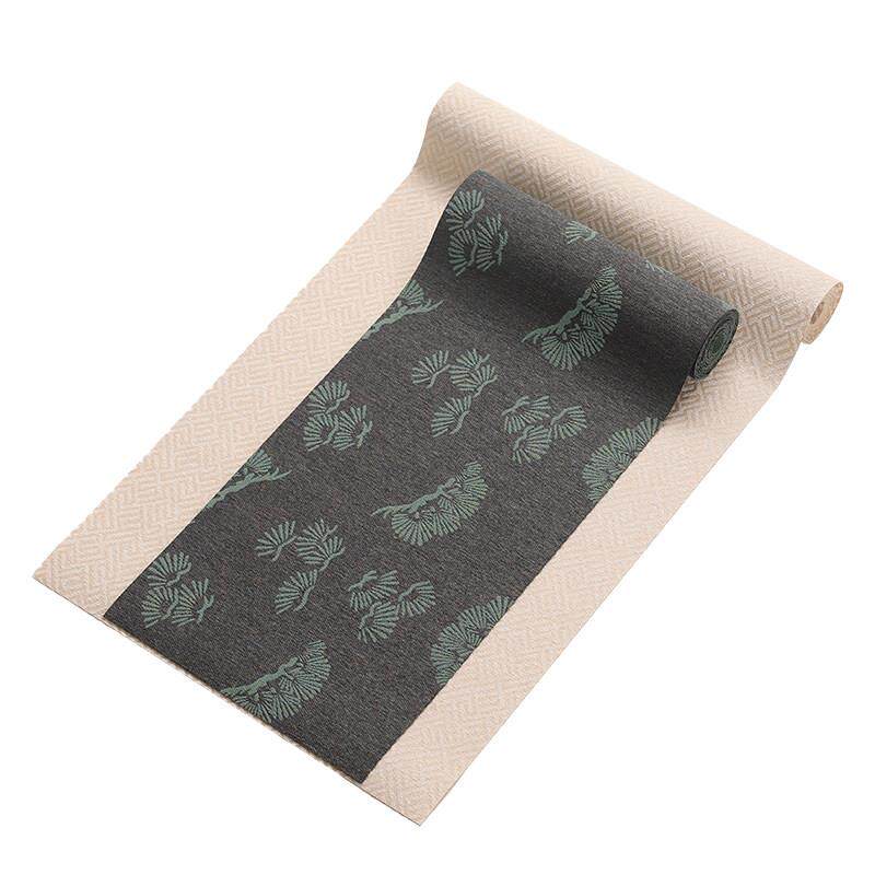 中式防水茶席棉麻布桌旗禅意茶桌垫布茶盘垫茶台桌布干泡茶具配件