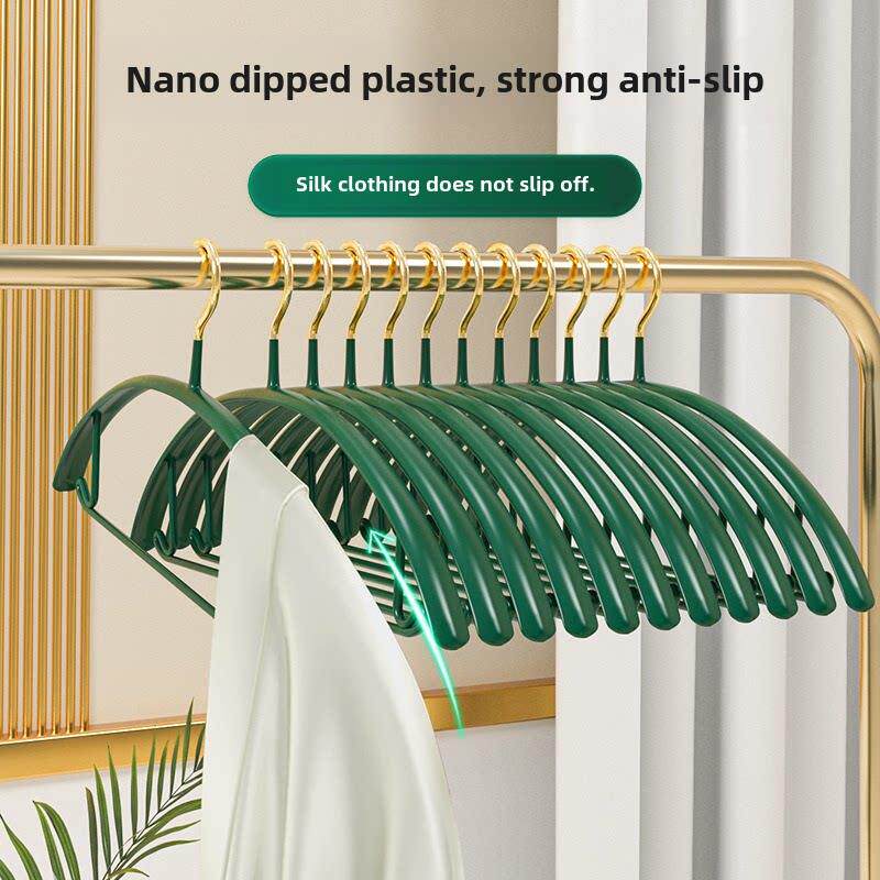 衣架无痕防滑家用衣架半圆防鼓包晾衣架浸塑衣挂收纳宿舍大衣衣架