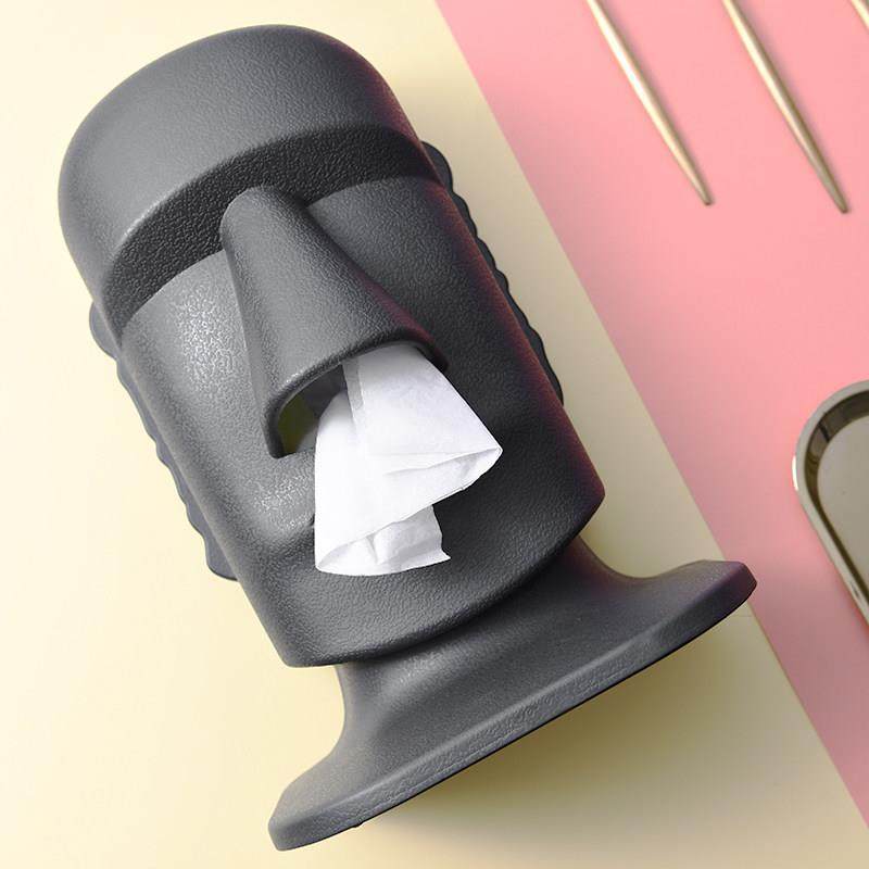 复活岛搞怪纸巾盒洗脸巾收纳盒装纸抽创意生日圣诞节礼物鼻孔抽纸,收纳整理,纸巾盒,淘宝优惠券,粉丝福利购,淘宝优惠卷