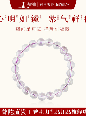 【普陀山旗舰】玻利维亚紫水晶手串女款九紫离火水晶手链