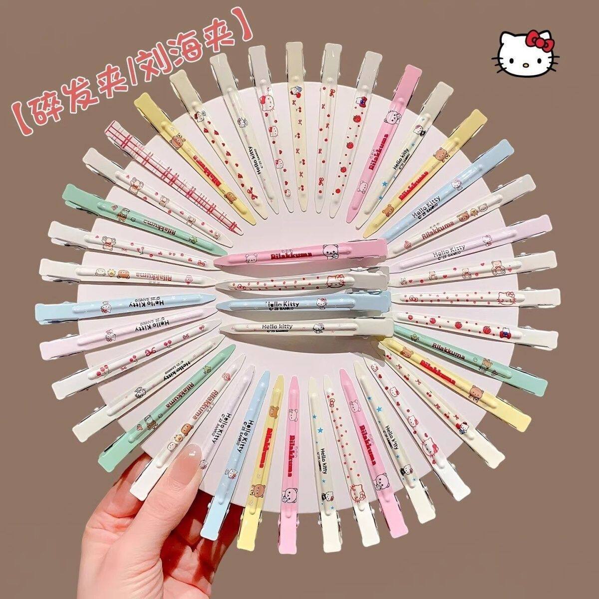 百搭洗脸无痕夹发卡KT猫系列鸭嘴夹女发夹金属定位夹前额侧边夹