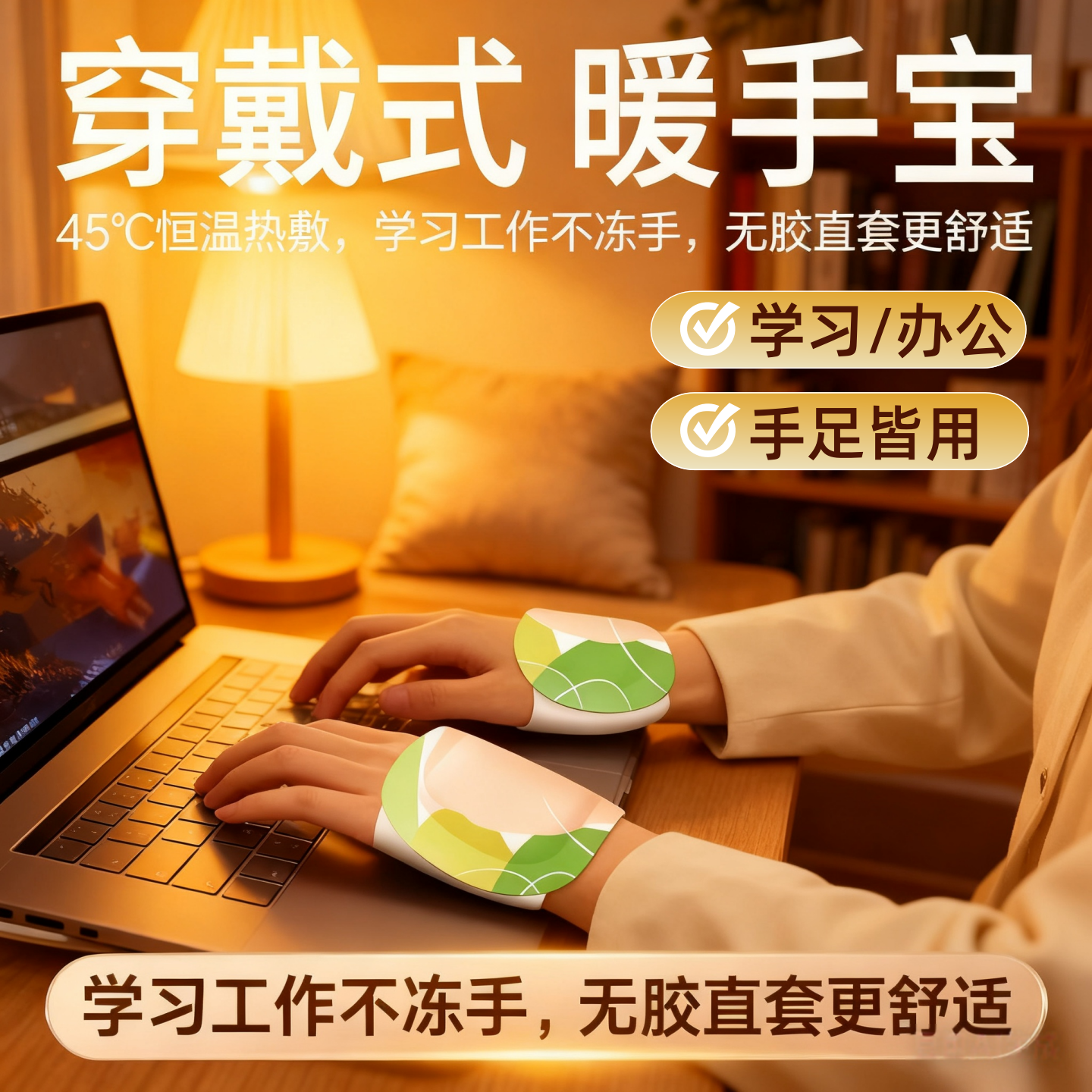 穿戴暖手贴办公冬天学生暖宝宝冬季热敷神器保暖便携发热暖身贴