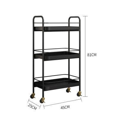北欧ins铁艺置物架卫生间窄架子浴室可移动推车带轮子落地收纳架