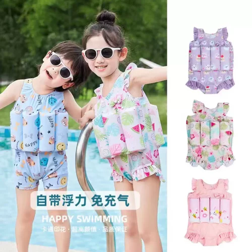 儿童浮力泳衣夏季宝宝连体游泳衣