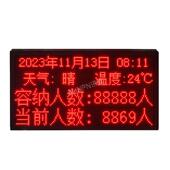 景区户外客流量人数统计显示屏防雨淋视觉电子看板计数器天气播报