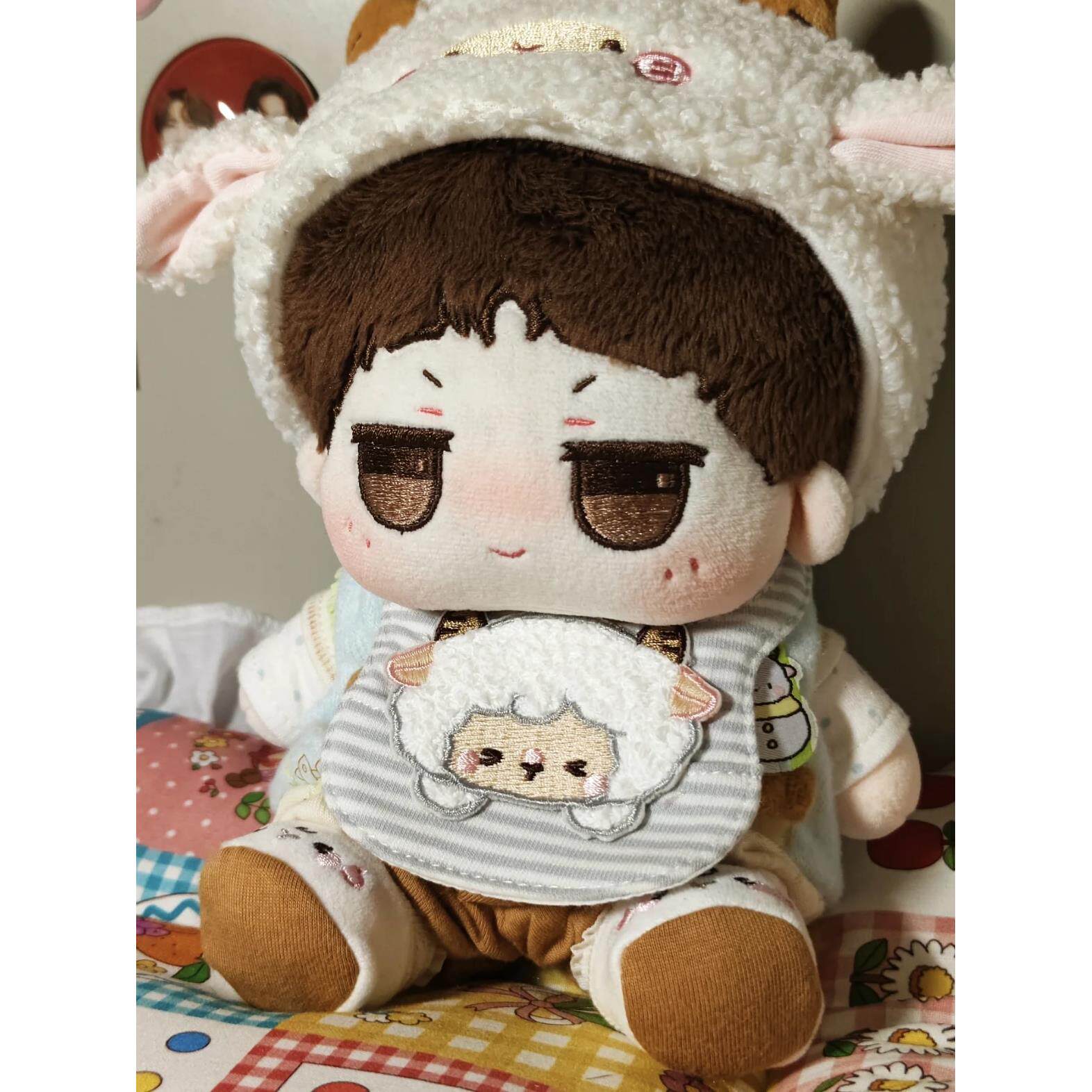 10cm20cm棉花娃娃“小羊咩咩”娃衣套装可爱玩偶娃娃公仔换装衣服