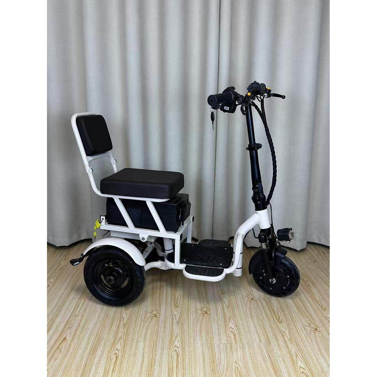 小臻·电动车一体三轮车小型电动代步老人折叠车迷你家用便携电车