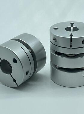 外径D44双膜片联轴器 长度L50 弹性簧片 单膜 大扭矩 键槽 铝合金