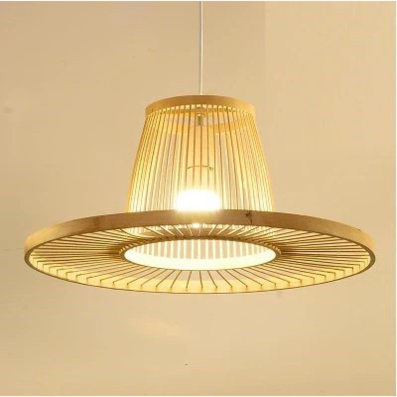 日餐厅竹编吊灯中式客约茶室式包厢餐馆吧简台灯创意栈榻榻米859