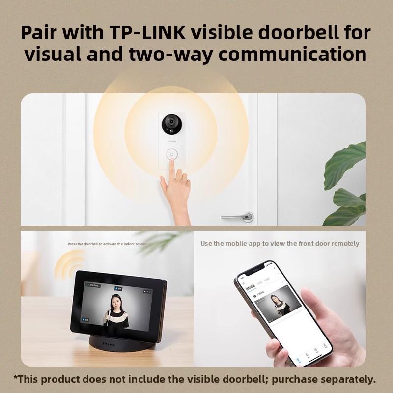 普联TP-LINK电子猫眼无线智能可视门铃显示屏 门口监控器摄像头