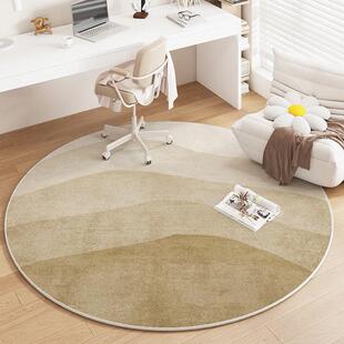 简约圆形地毯电脑椅房间书房学习椅地垫电竞椅摇椅垫子地板保护垫