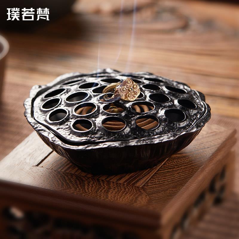 环香线 线香插香炉家用室内茶道铜香薰炉香盒香插香座檀香沉香薰