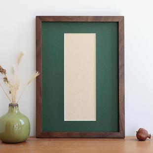 写写自己的毛笔书法空白相框桌子装饰挂画新中国风实木简单客厅装