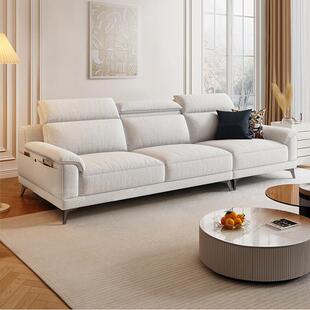 虔心大师 意式极简棉麻布艺沙发组合现代简约客厅2025新款布沙发X