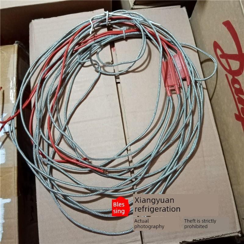 220V冷风机排水管防冰堵发热线 冷库门不锈钢发热丝 耐低温硅胶线