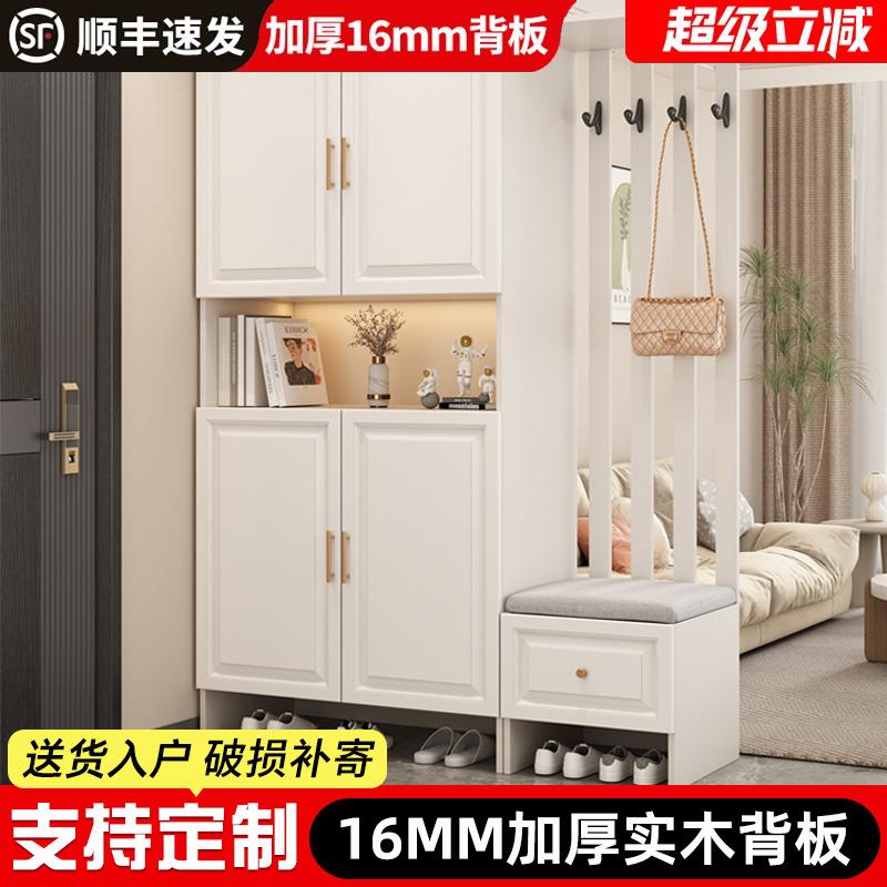 实木玄关柜进门屏风隔断客厅现代简约家用门口入户正对门鞋柜一体