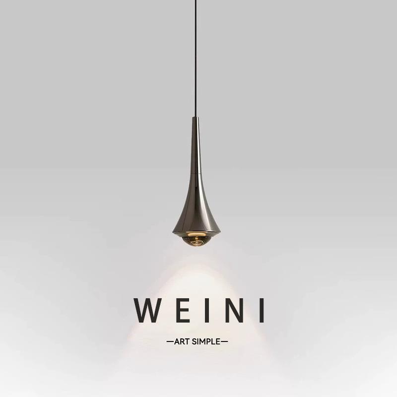 卧室床头吊灯意式极简创意设计感轻奢饭厅吧台可升降触摸小吊线