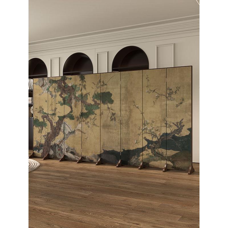 高级感宋代美学屏风隔断客厅茶室书房卧室客厅遮挡覆移动古折屏叠