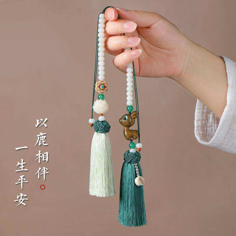 一路平安檀木小鹿汽车挂件吊坠高档男女车内吊饰车载后视镜装饰品,汽车用品/电子/清洗/改装,车挂,淘宝优惠券,粉丝福利购,淘宝优惠卷