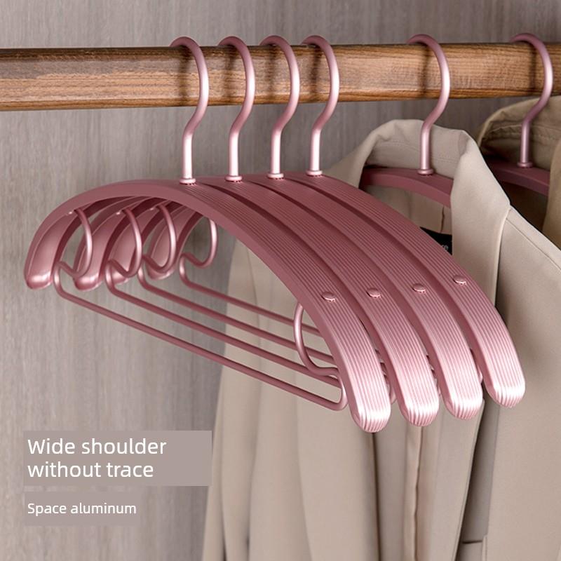 铝合金晾衣架家用无标防肩角晾衣架多功能加厚加宽宽肩晾衣架