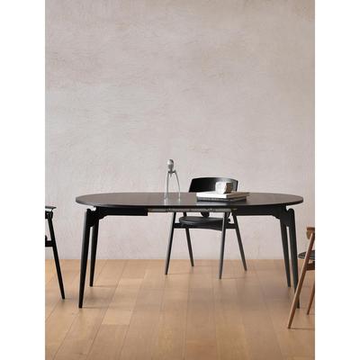 Jolor斯堪的纳维亚现代极简主义家用橡木小公寓黑色实木可折叠伸